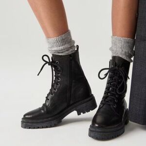 Ba&sh Leather Laceup Boot
